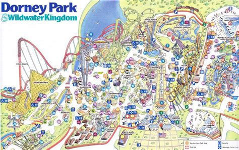 Dorney Park & Wildwater Kingdom - 2007 Park Map | Dorney park, Nyc park ...