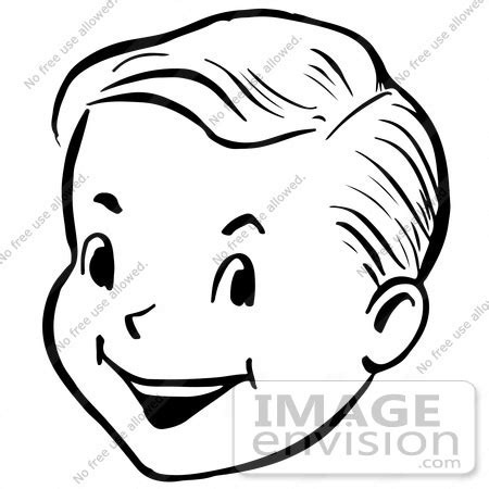 A Happy Retro Boy Face In | Clipart Panda - Free Clipart Images