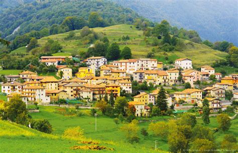 Village of Moena in the Italian Alps, Moerna, Italy | Italie