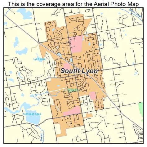 Aerial Photography Map of South Lyon, MI Michigan