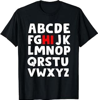 Funny Back To School Hi Alphabet Pre K kindergarten Teacher T-Shirt ...