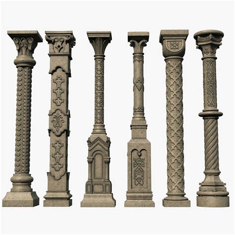 3D gothic columns model - TurboSquid 1428756