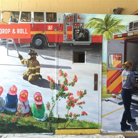 Firefighter Mural 06 | Mural, Mural art, Firefighter