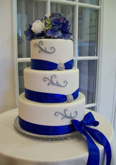 Royal Blue Wedding Cake