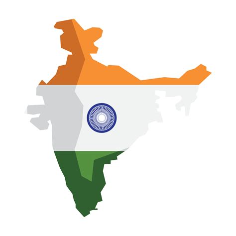 indian flag in map 11147582 Vector Art at Vecteezy