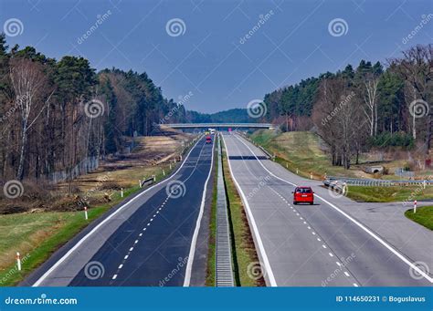 A two-lane highway. stock image. Image of transport - 114650231