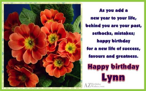 Happy Birthday Lynn - AZBirthdayWishes.com