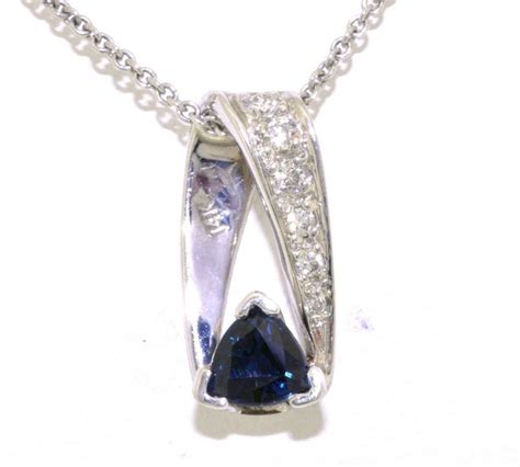 (http://shop.shinjewelers.com/14k-white-gold-sapphire-pendant-with-diamonds-52000904/) #14k # ...