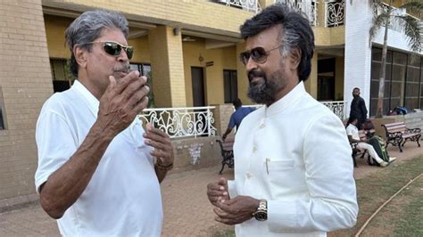 Rajinikanth shares pic with Kapil Dev from sets of Laal Salaam ...