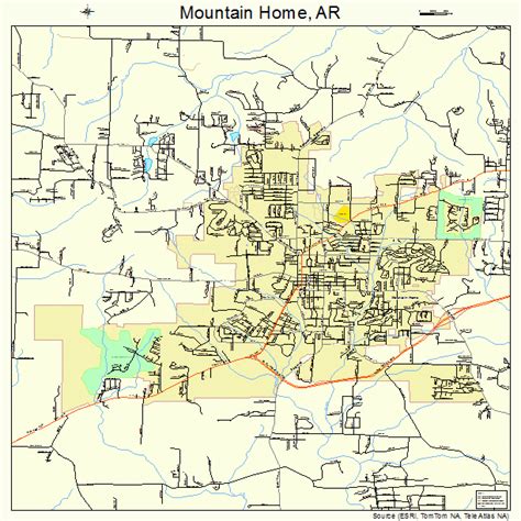 Map Of Mountain Home Arkansas - United States Map States District