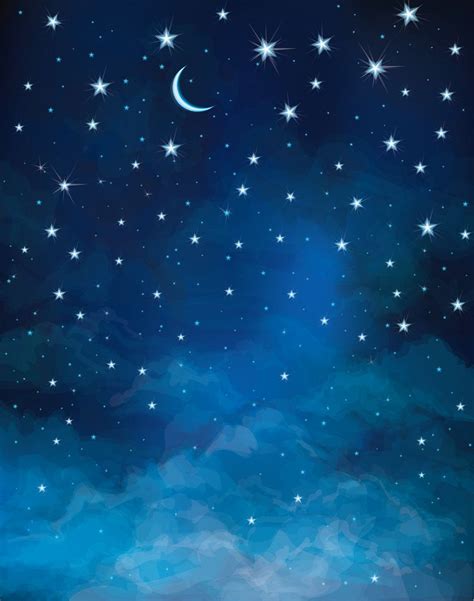 Night Sky Backdrop - moon and star, astronomy, universe, galaxy ...