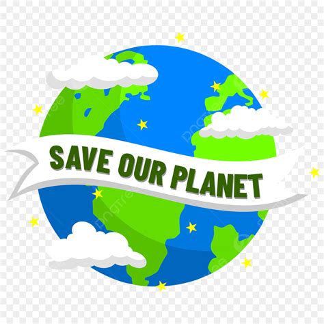 Save Our Planet Vector Art PNG, Save Our Planet With Globe Clouds And Stars, Save Our Planet ...