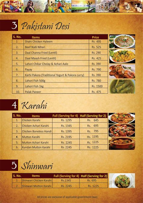 Bhaati Gate Menu - Food Pakistan