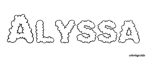 Alyssa Name Pages Coloring Pages