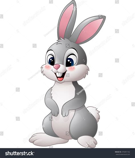 Cute Little Bunny Isolated On White Stock Vector (Royalty Free) 476991742 | Shutterstock