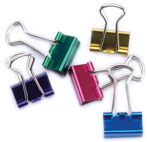 Mini Binder Clips .5" 12/Pkg-Assorted Colors | Walmart Canada