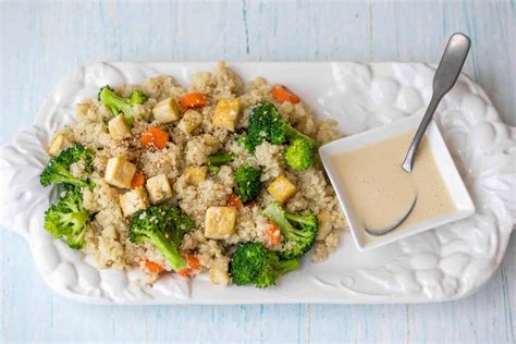 Quinoa Grain Bowl with Sesame-Ginger Dressing - Vanilla Bean Cuisine