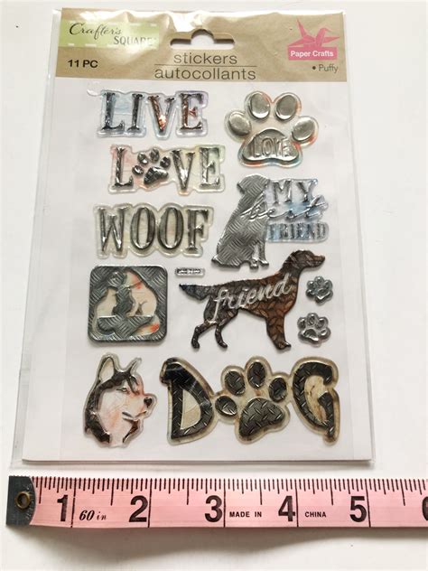 Dog Stickers Scrapbooking Supplies Dog Embellishments | Etsy