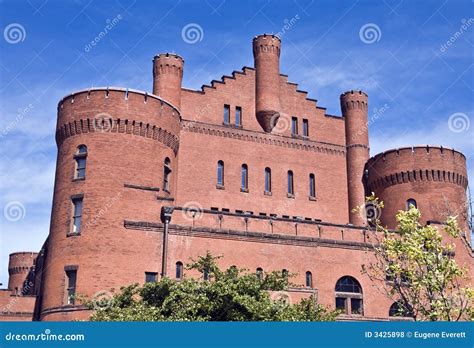 Old Brick Armory stock photo. Image of turrets, architecture - 3425898