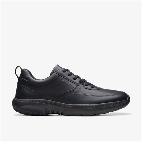 MENS Clarks Pro Lace Black Leather Sneakers | Clarks US