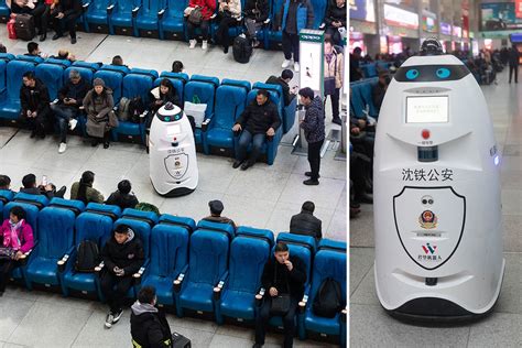 Robot patrols Chinese railway stations hunting fugitive criminals using ...