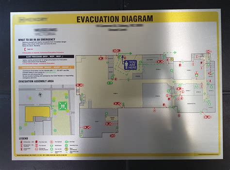 Brushed Silver Aluminium Evacuation Signs 3mm Outdoor Use