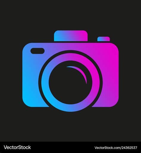 Colorful camera logo camera symbol for web app Vector Image