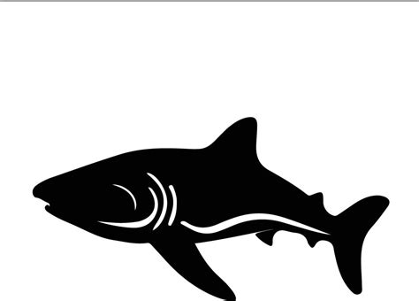 whale shark black silhouette 38103560 Vector Art at Vecteezy