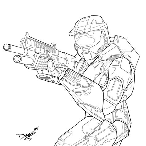 Halo Master Chief Coloring Pages at GetColorings.com | Free printable ...