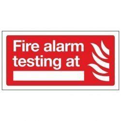 Fire alarm testing at – – Linden Signs & Print