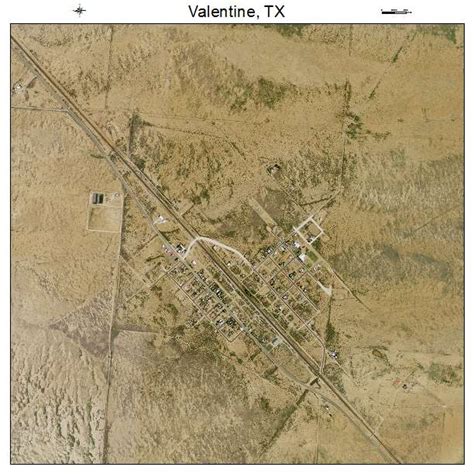 Aerial Photography Map of Valentine, TX Texas