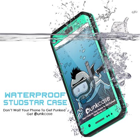 Galaxy S7 EDGE Waterproof Case PunkCase StudStar Teal Thin