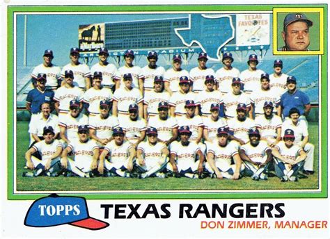 1981 Topps Texas Rangers Team Card - Wax Pack Gods