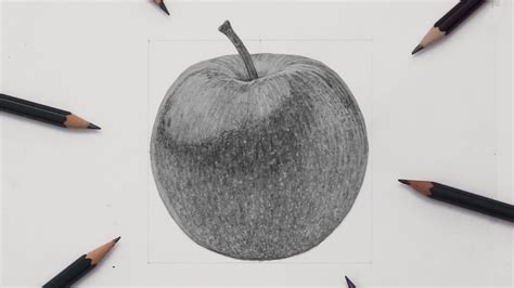 How To Draw an APPLE using Pencils - YouTube