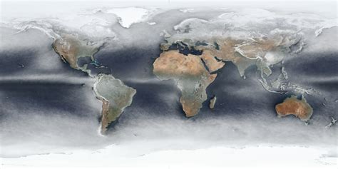 Average Global Cloud Cover Satellite Imagery