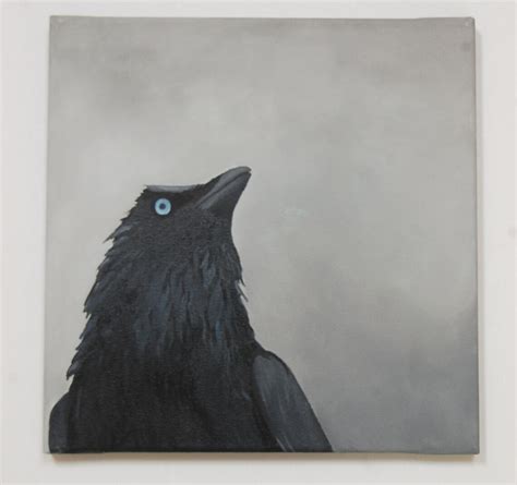 Raven Painting Black Bird Oil Painting Wall Art Made to - Etsy