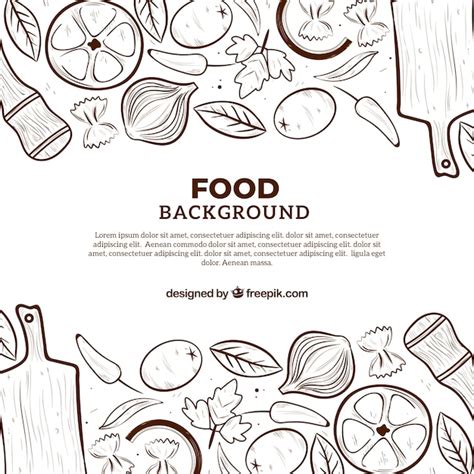 Premium Vector | Food background with flat design