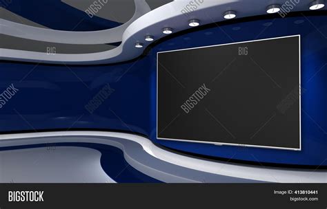 Tv Studio. Blue Image & Photo (Free Trial) | Bigstock