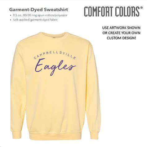 Comfort Colors Crewneck Sweatshirt - 1 Color Print - Print Plus Designz