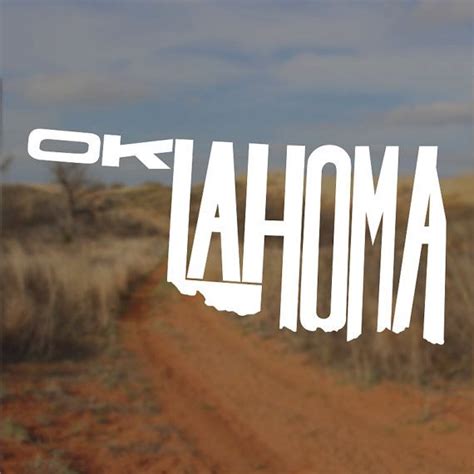 Oklahoma Decal Oklahoma Sticker Laptop Decal Laptop Sticker Macbook ...