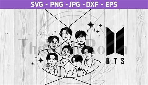 BTS Logo SVG BTS Cut File Bangtan Instant Download | Etsy