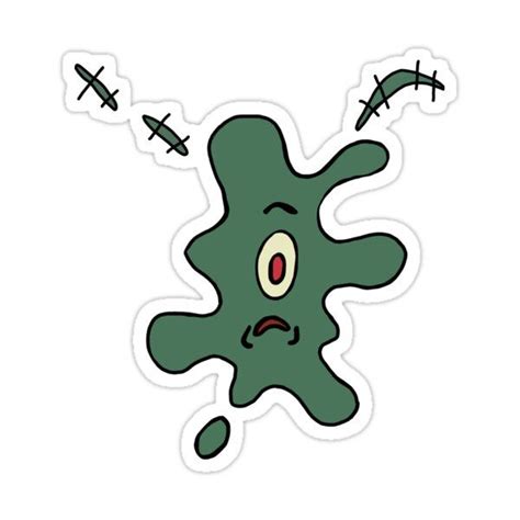 "Squished plankton" Sticker for Sale by Anagotstickers | Cool stickers, Tumblr stickers, Spongebob