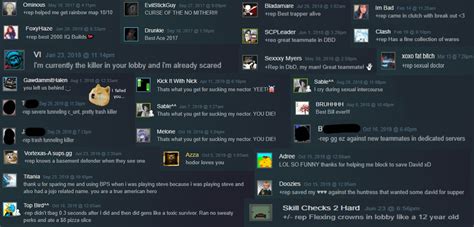 Steam profile comments can be great sometimes : r/deadbydaylight