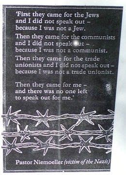 Martin Niemoller Quote First They Came - ShortQuotes.cc