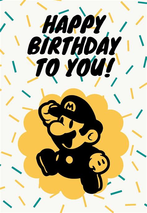 Nintendo Printable Birthday Cards (free) — PRINTBIRTHDAY.CARDS