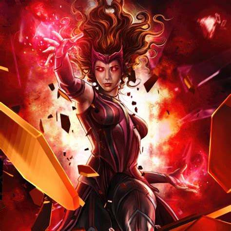 1024x1024 Scarlet Witch Unleashing Chaos Magic 1024x1024 Resolution HD 4k Wallpapers, Images ...