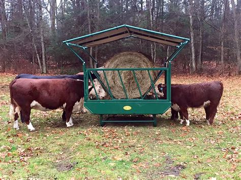 Cattle Hay Feeder on Skids Cattle Farming, Cattle Ranching, Goat Farming, Beef Farming, Cow ...