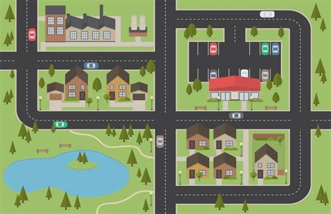 Free Vector City Map Layout | Map layout, Vector free, Graphic design posters