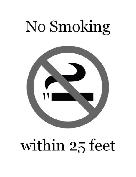 No Smoking sign (black and white)