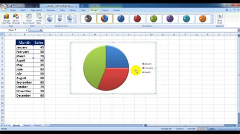 Ms Excel Pie Amp Graph Chart L Excel Tutorial Youtube - Riset